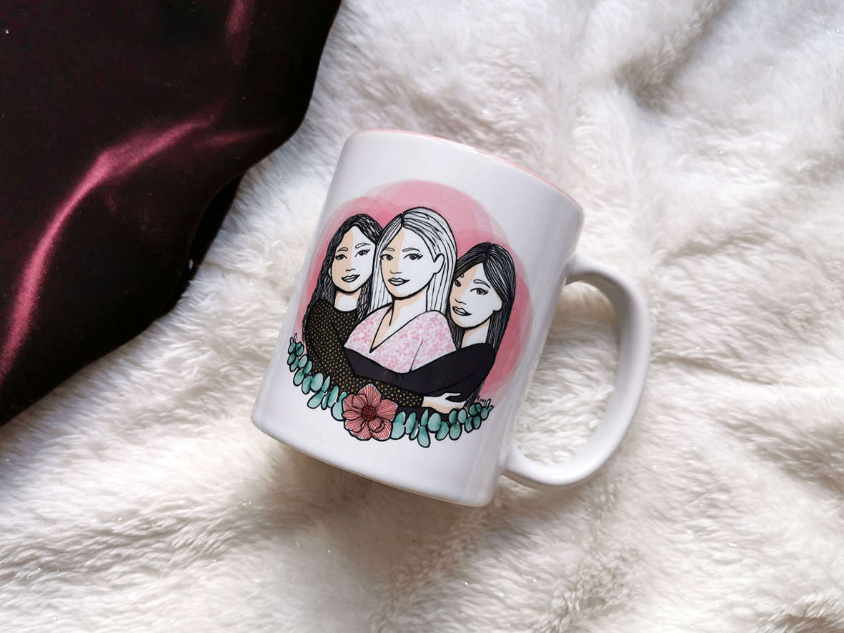 Impression illustration personnalisée sur mug